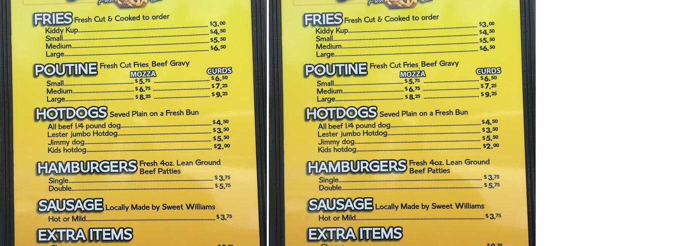 The Ultimate Fry Menu