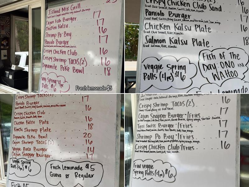 Da Fish Shack Menu