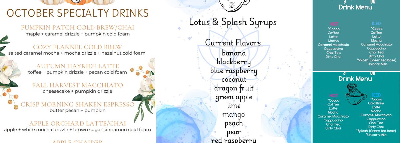 Curly Tail Coffee Menu