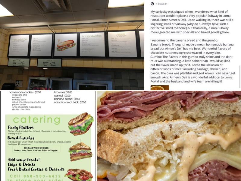 Aimee's Deli Menu