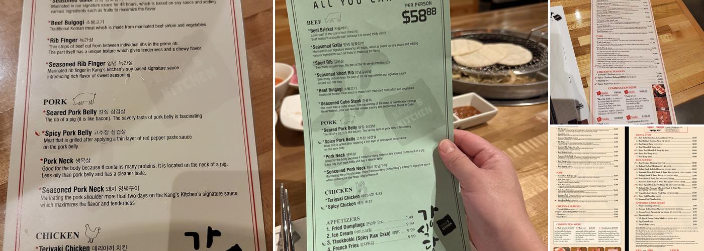 Kang's Kitchen Menu