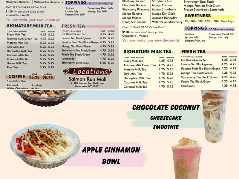 JUJU66 real fruit smoothie and fresh tea Menu