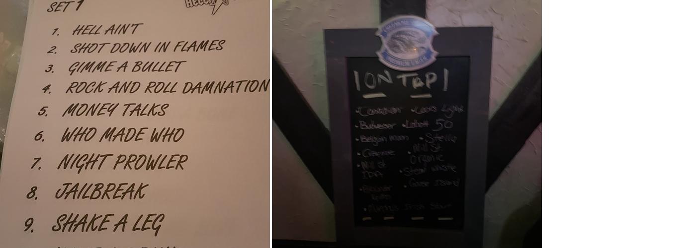 Linsmore Tavern Menu