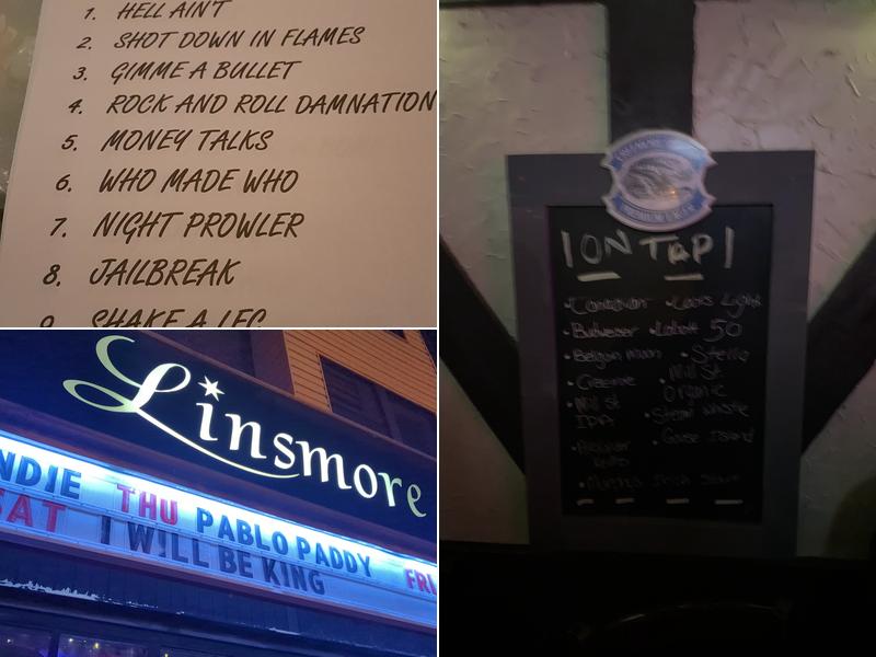 Linsmore Tavern Menu