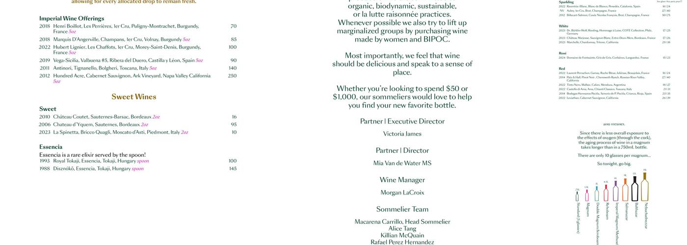 COTE Miami Menu