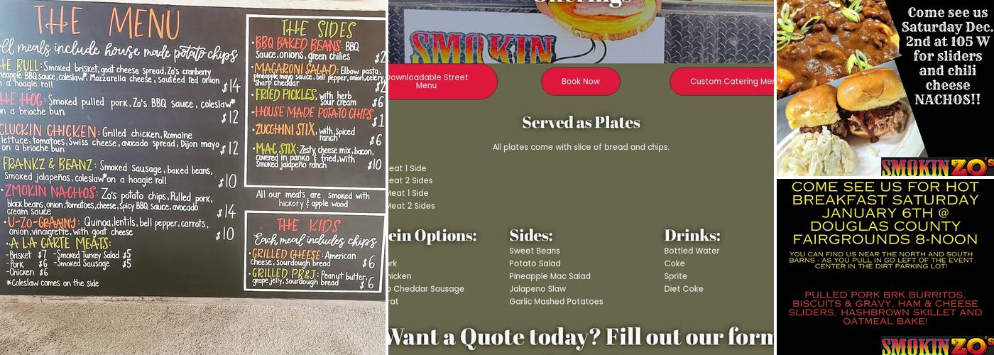 SMOKIN Zo's Menu
