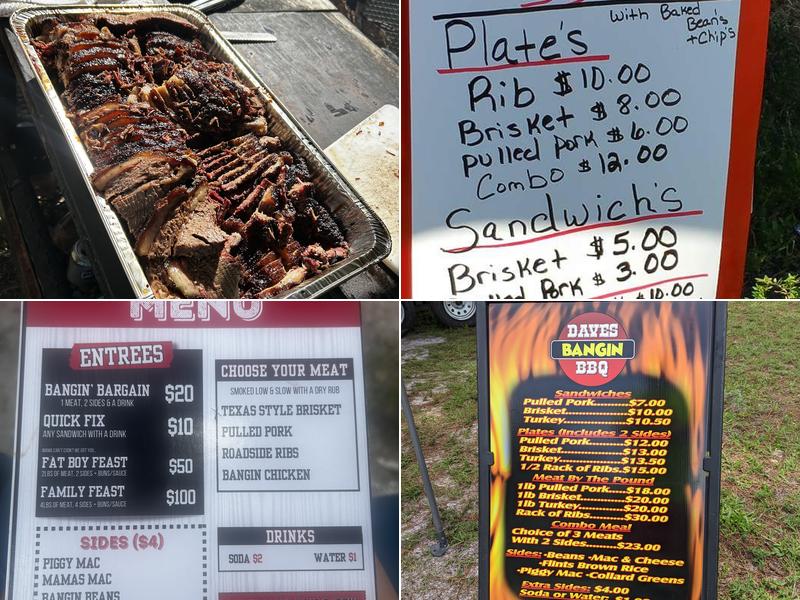 Dave's Bangin BBQ Menu