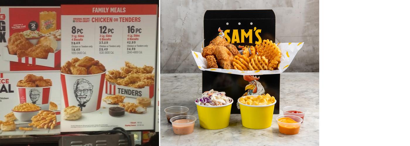 Sam's Crispy Chicken Menu