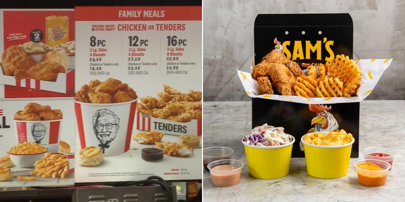 Sam's Crispy Chicken Menu