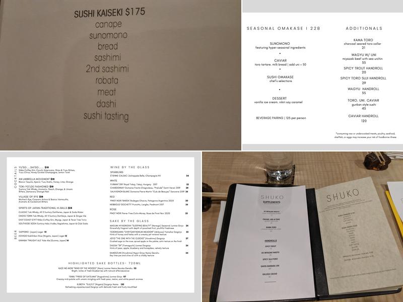 Shuko Menu
