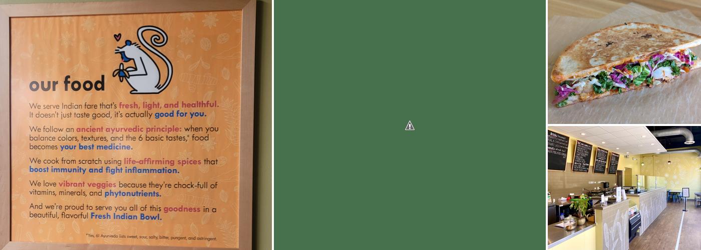 Ruta's Fresh Indian Fare Menu