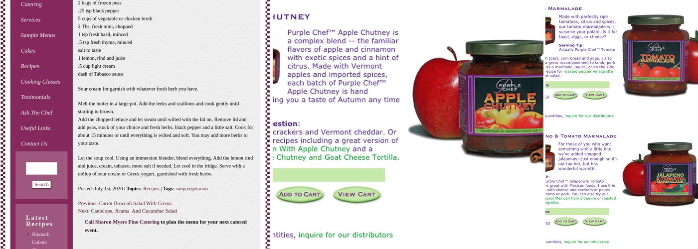 Sharon Myers Fine Catering Menu