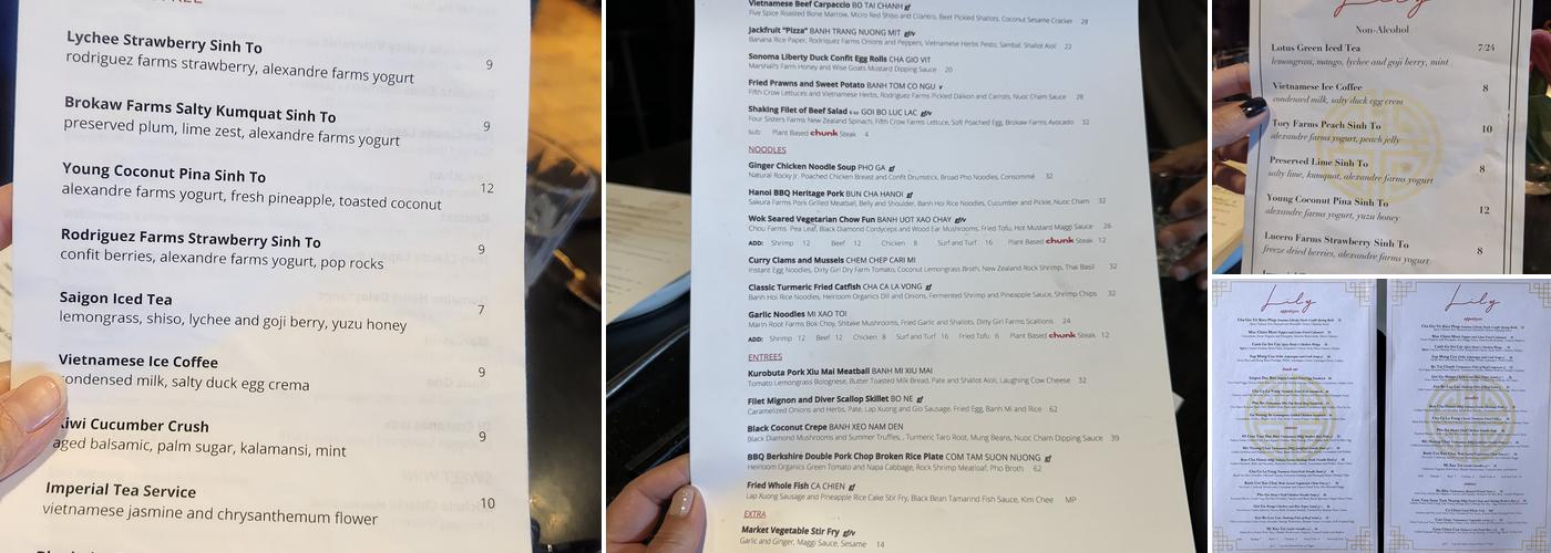 Lily Menu