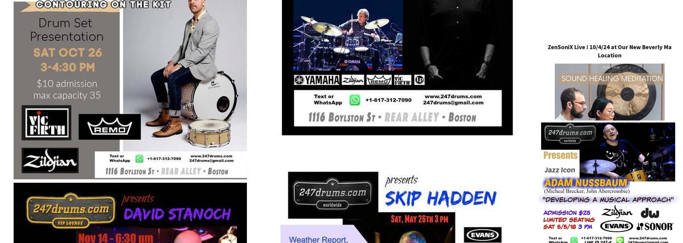 247Drums OUTLET (by Appointment) Menu