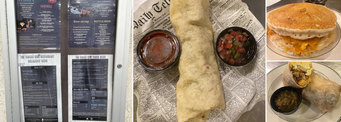 The Yankee Girl Cafe Menu