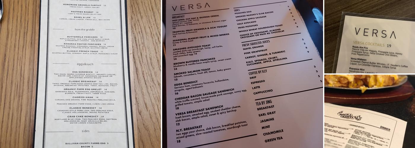 VERSA Menu