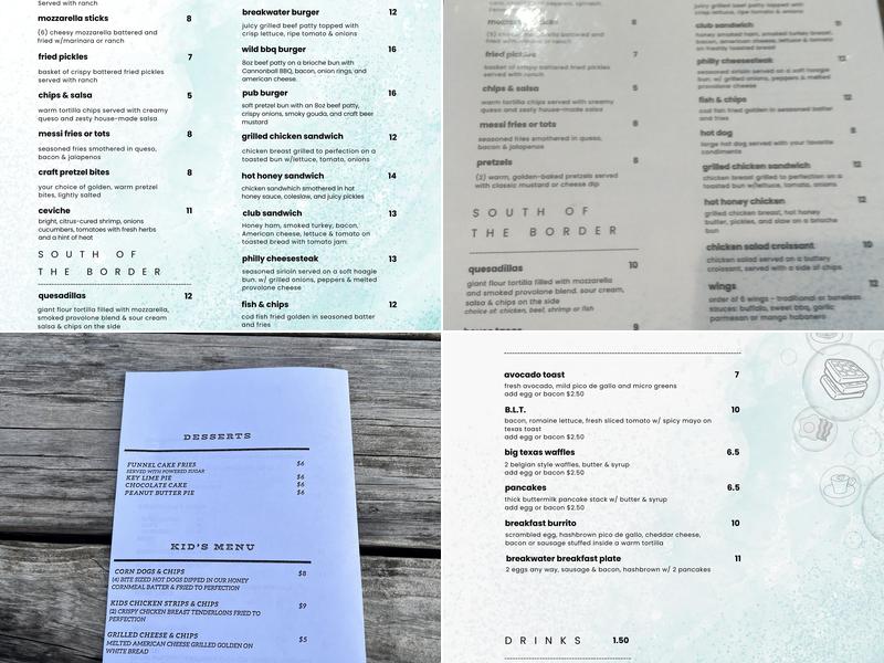 Breakwater Grille Menu