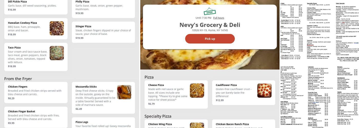 Nevy's Grocery & Deli Menu