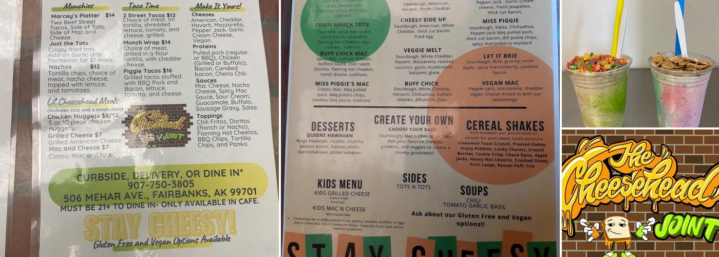 The Cheesehead Joint Menu