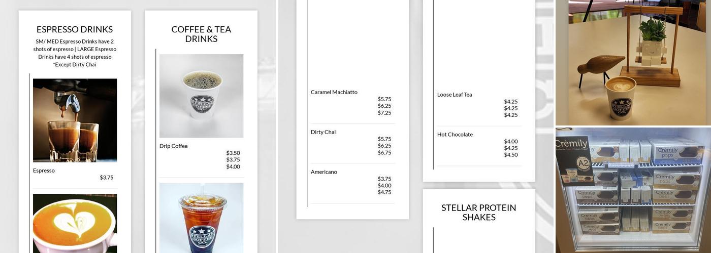 Stellar Coffee Co. Menu