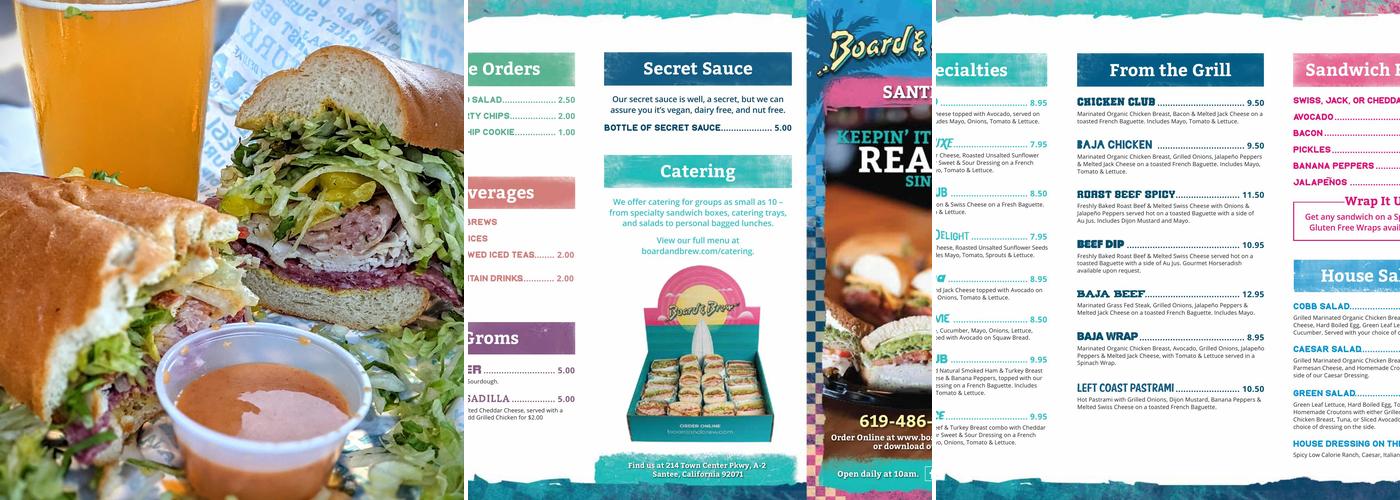 Board & Brew - Santee Menu