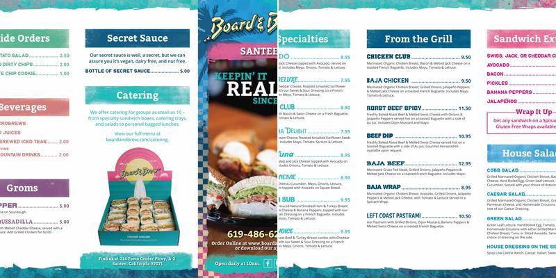 Board & Brew - Santee Menu