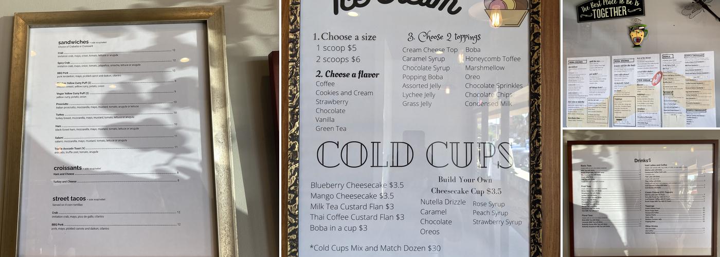 TK Cafe Menu