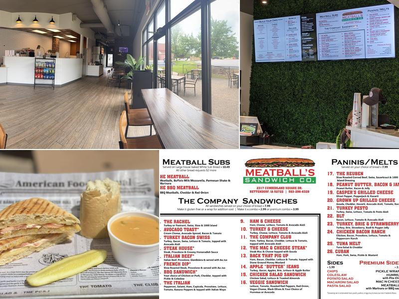 Meatball's Sandwich Co. Menu