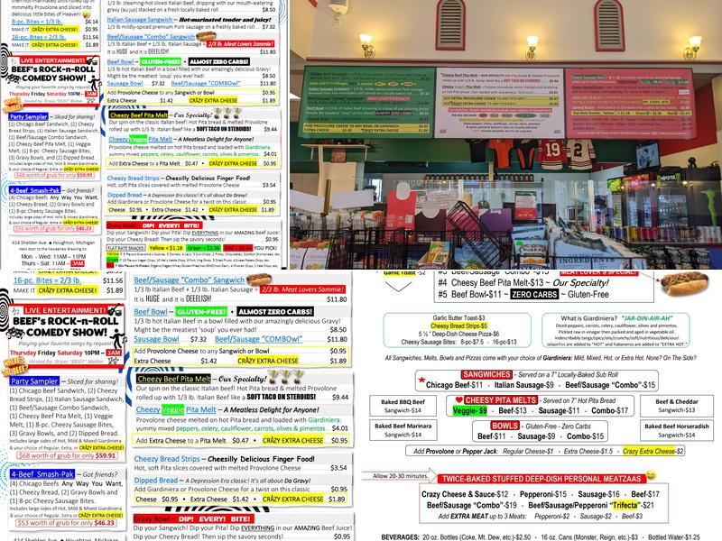 Chicago Beefs Menu