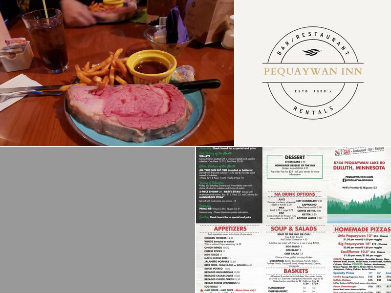 Pequaywan Inn Menu