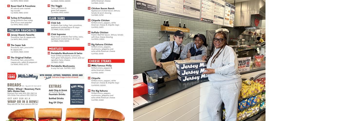 Jersey Mike's Subs Menu