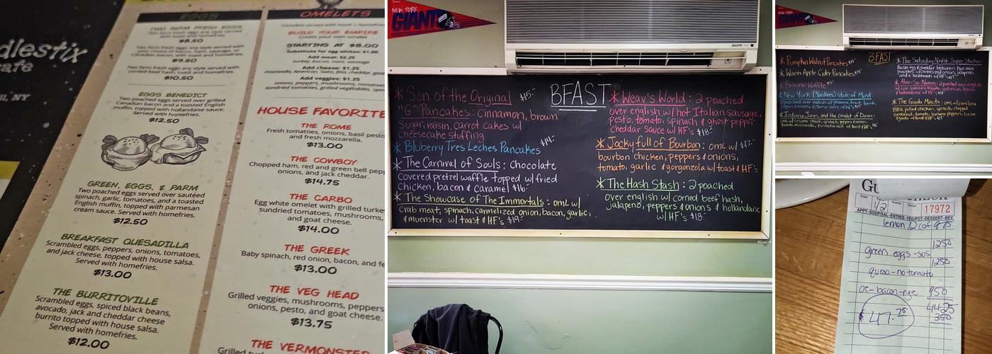 Fiddlestix Cafe Menu