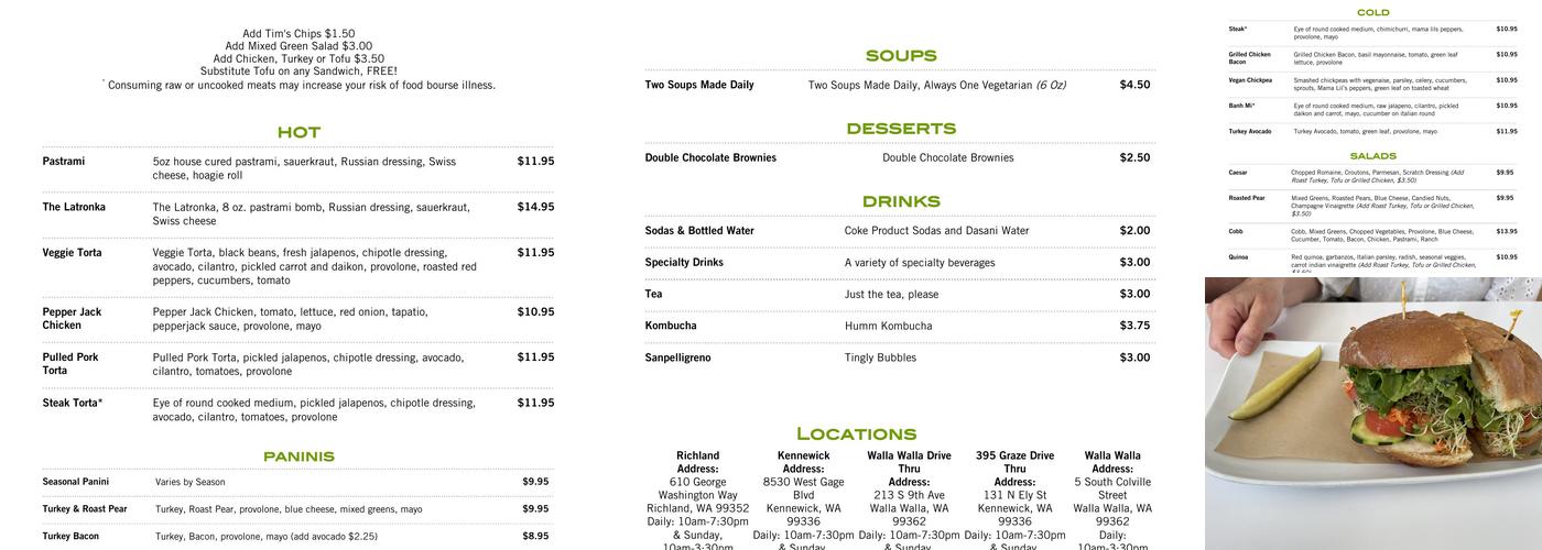 Graze | Richland Menu