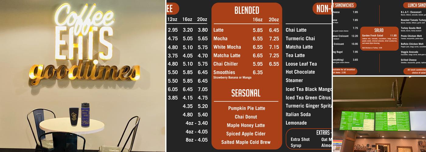 Fiddleheads Coffee Shorewood Menu