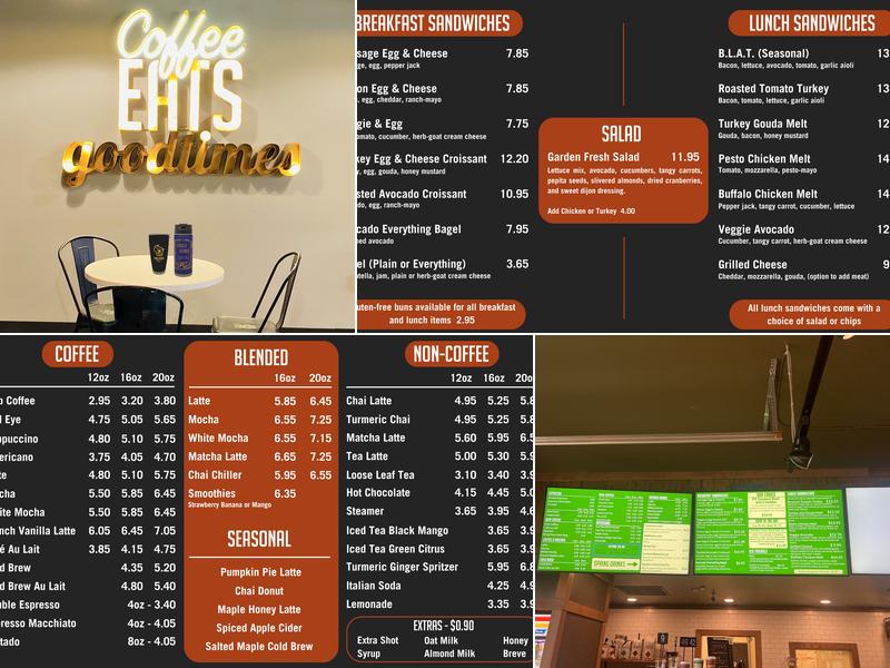 Fiddleheads Coffee Shorewood Menu
