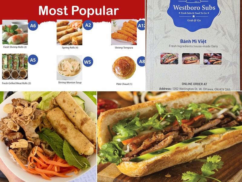 Westboro Subs Bánh Mì Menu
