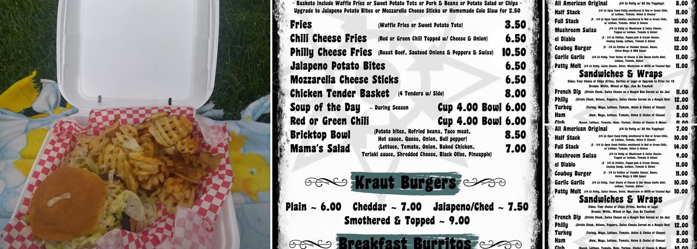 The Bricktop Grill Menu