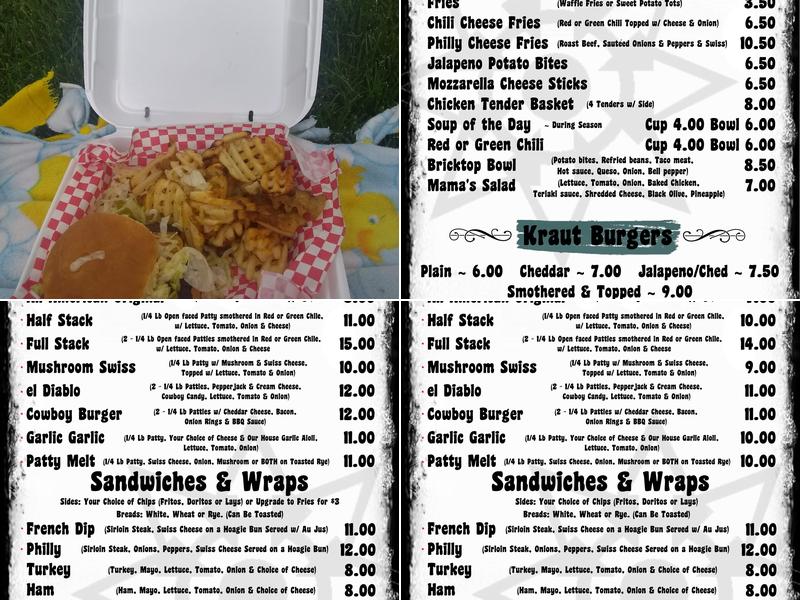 The Bricktop Grill Menu