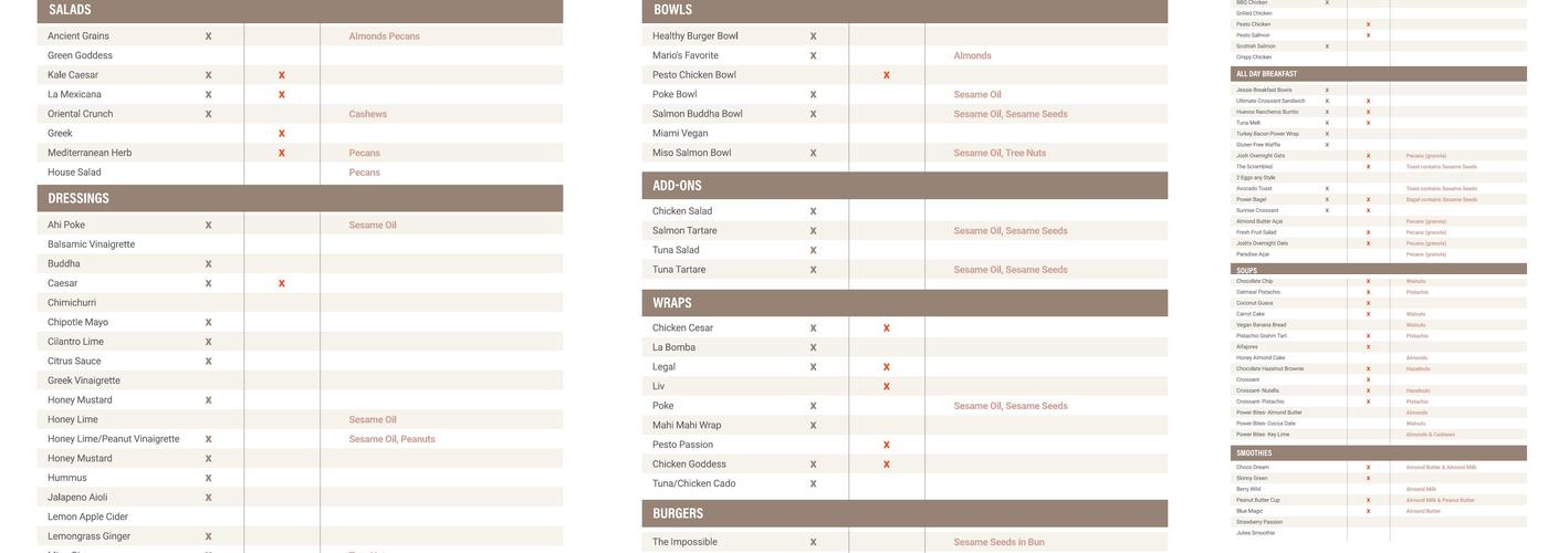 Carrot Express Menu