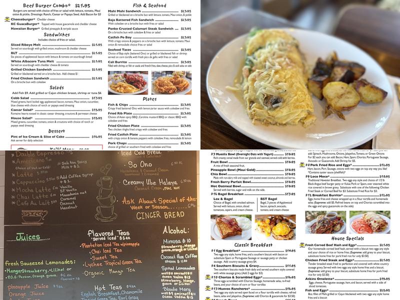 Kihei Caffe Lahaina Menu