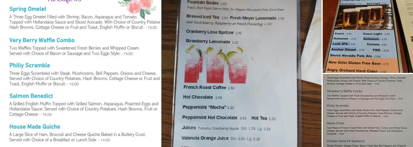 Cafe 95 Menu