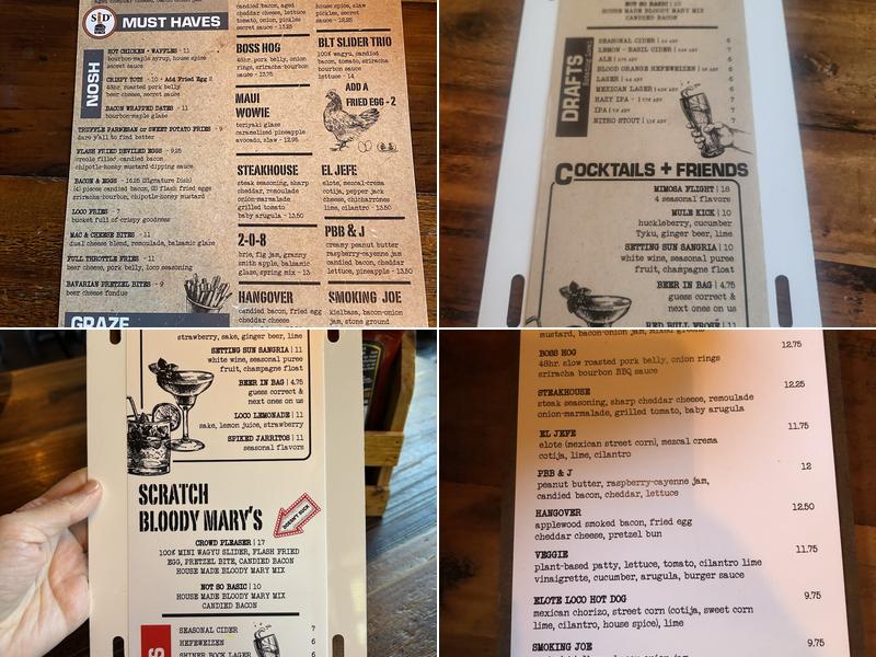 Sid's Garage Menu
