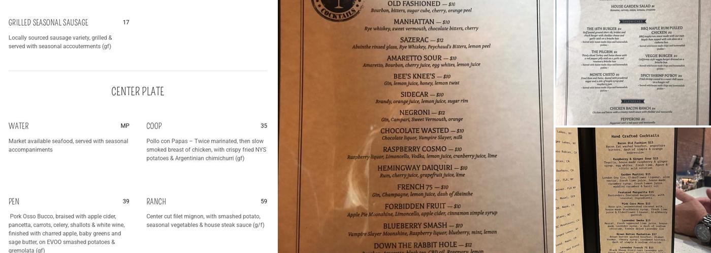 18th Amendment Menu
