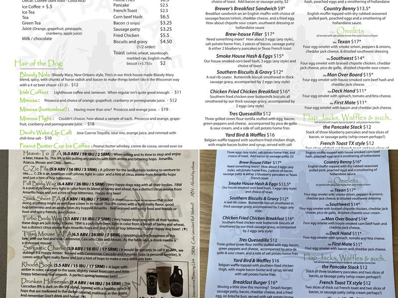 West Passage Brewing Co. Menu