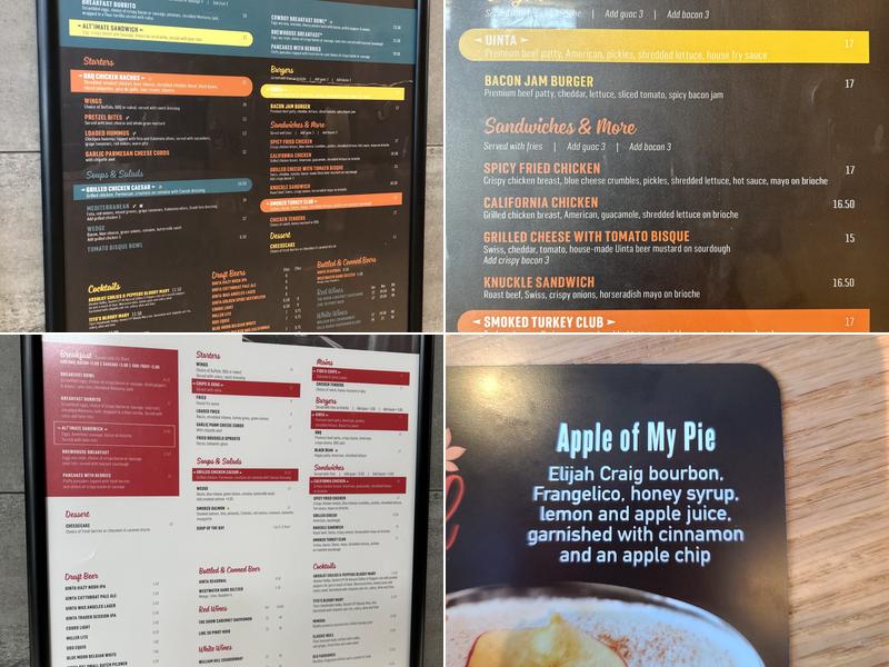 Uinta Brewing Company Menu