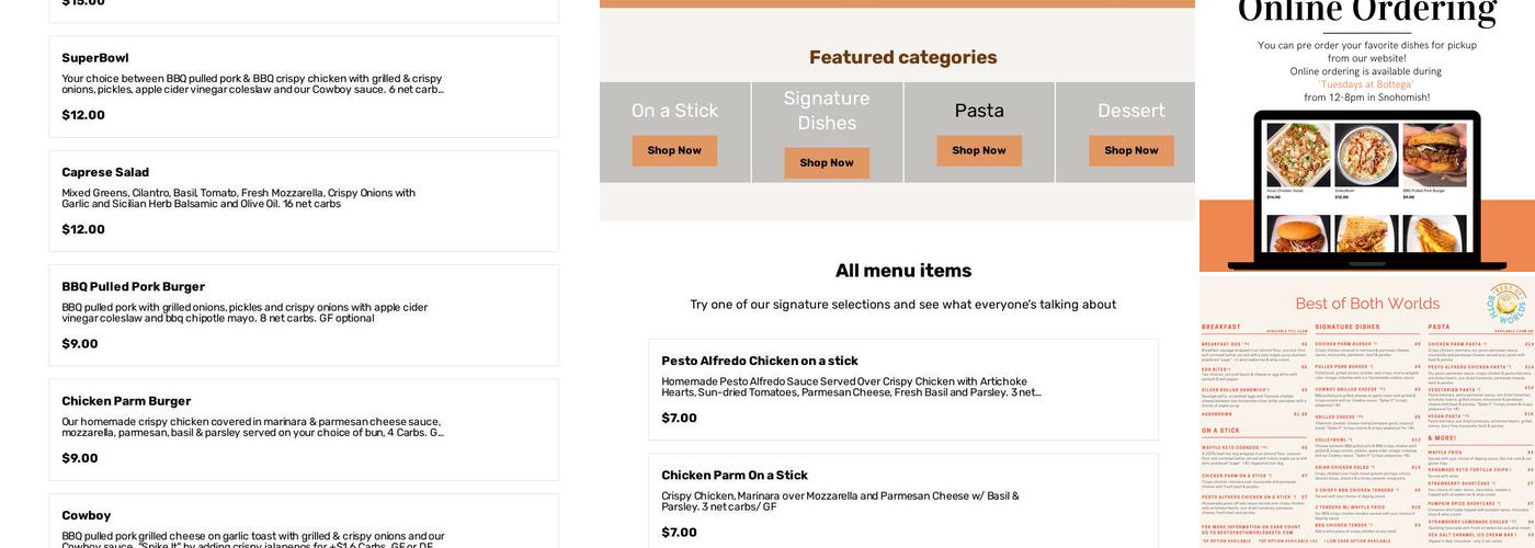 Best of Both Worlds Menu