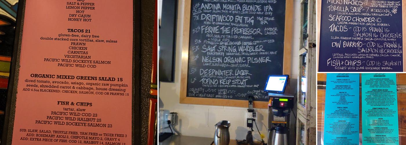 Deepwater Micro Eatery Menu