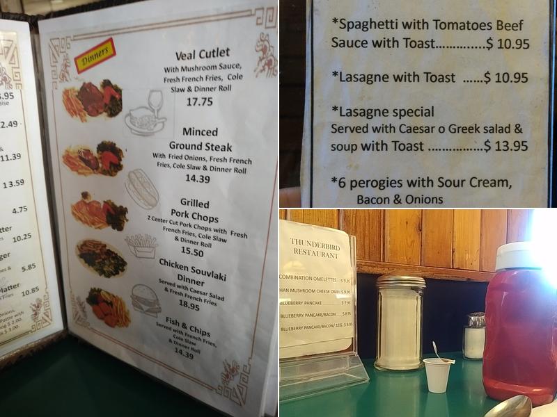 Thunderbird Restaurant Menu