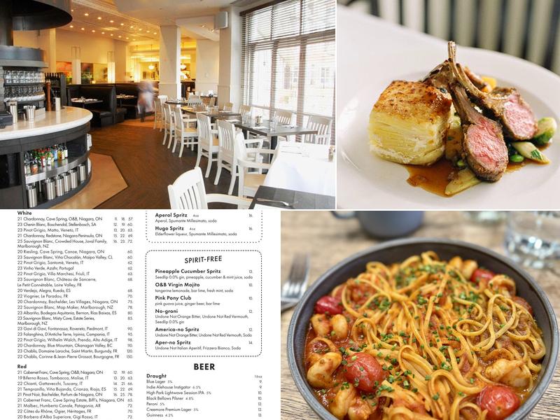 Oliver & Bonacini Café Grill, Blue Mountain Menu