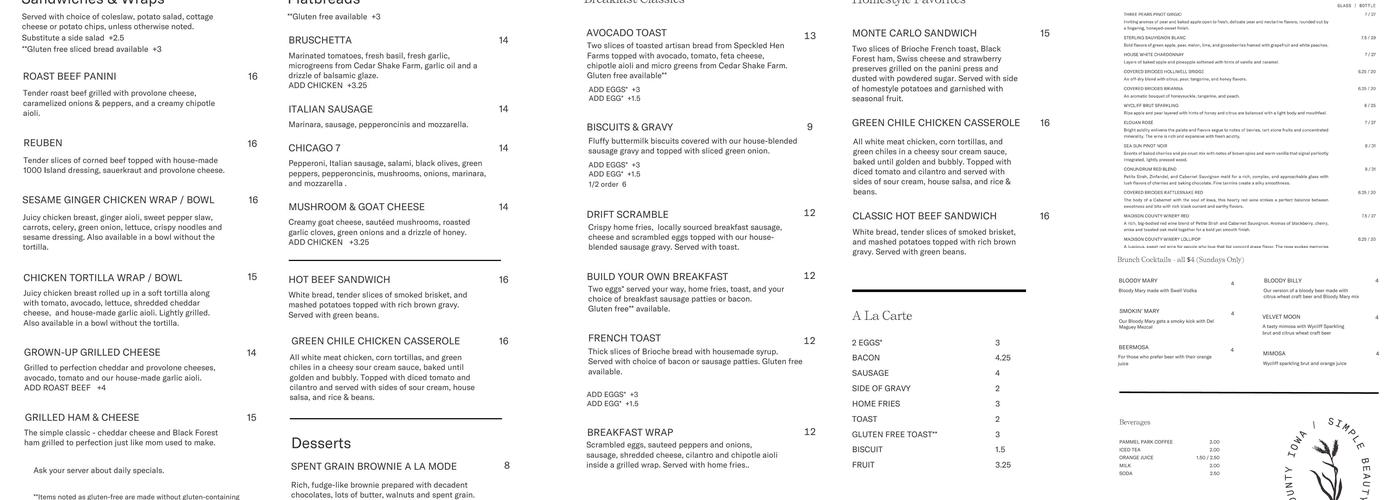 The Drift Menu
